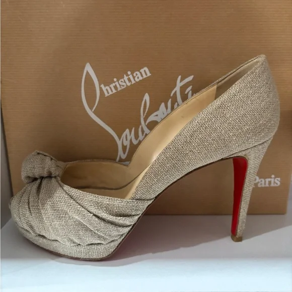 Christian Louboutin Tan High Heel Shoes